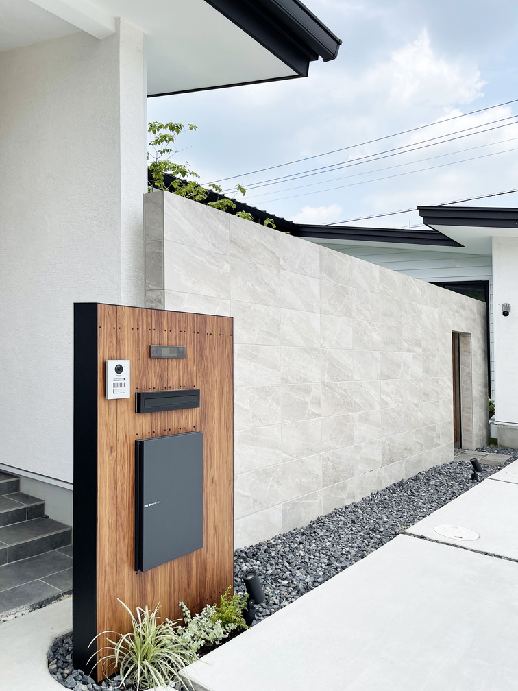 大開口のある平屋建て住宅